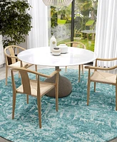 Addison Othello Outdoor Washable AOT31 8' x Round Area Rug