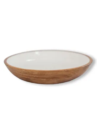 Jeanne Fitz Wood Plus Collection Mango Wood Serving Bowl, Large