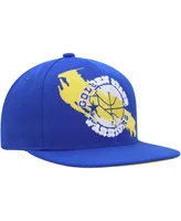 Men's Mitchell & Ness Royal Golden State Warriors Paint By Numbers Snapback Hat