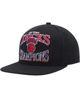 Men's Mitchell & Ness Black New York Knicks Hardwood Classics Soul Champions Era Diamond Snapback Hat