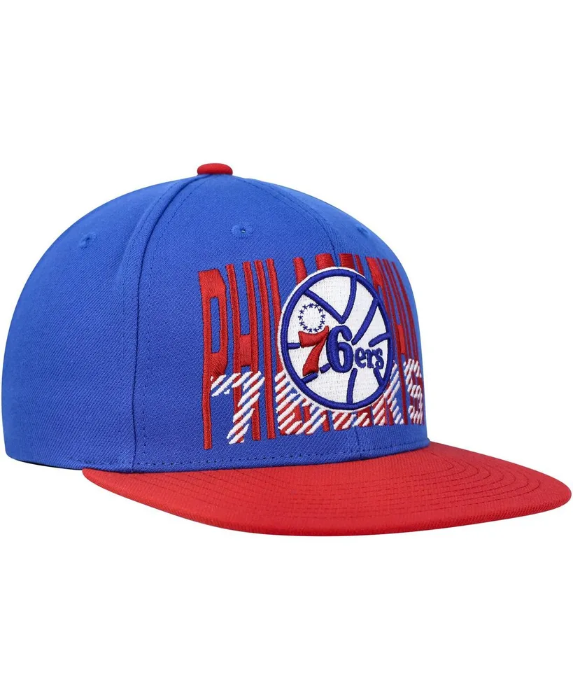 Men's Mitchell & Ness Royal Philadelphia 76ers Soul Cross Check Snapback Hat