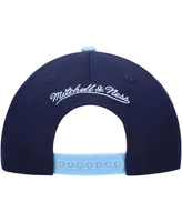 Men's Mitchell & Ness Navy Sporting Kansas City Team Script 2.0 Stretch Snapback Hat