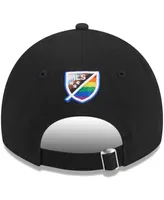 Men's New Era Black Seattle Sounders Fc Pride 9TWENTY Adjustable Hat