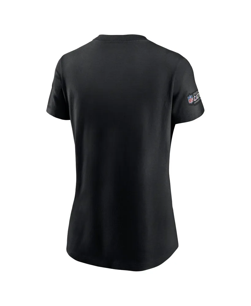 Women's Nike Black Carolina Panthers 2023 Nfl Crucial Catch Sideline Tri-Blend T-shirt