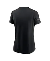 Women's Nike Black Carolina Panthers 2023 Nfl Crucial Catch Sideline Tri-Blend T-shirt