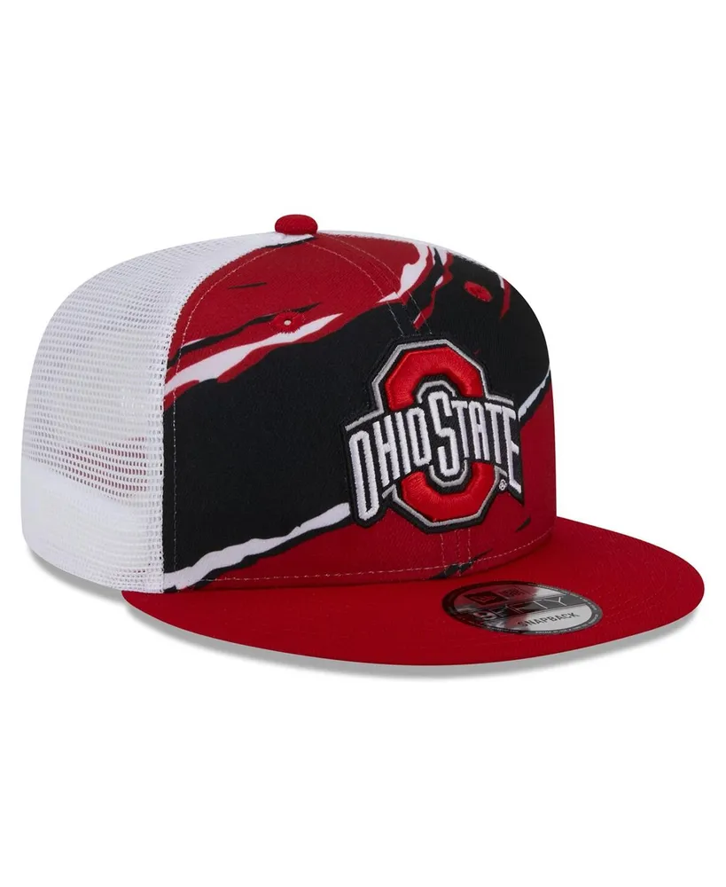 Men's New Era Scarlet Ohio State Buckeyes Tear Trucker 9FIFTY Snapback Hat