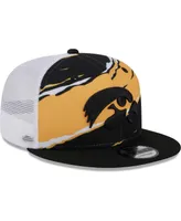 Men's New Era Black Iowa Hawkeyes Tear Trucker 9FIFTY Snapback Hat