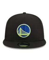 Men's New Era Black Golden State Warriors Neon Pop 9FIFTY Snapback Hat