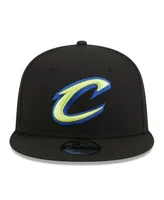 Men's New Era Black Cleveland Cavaliers Neon Pop 9FIFTY Snapback Hat