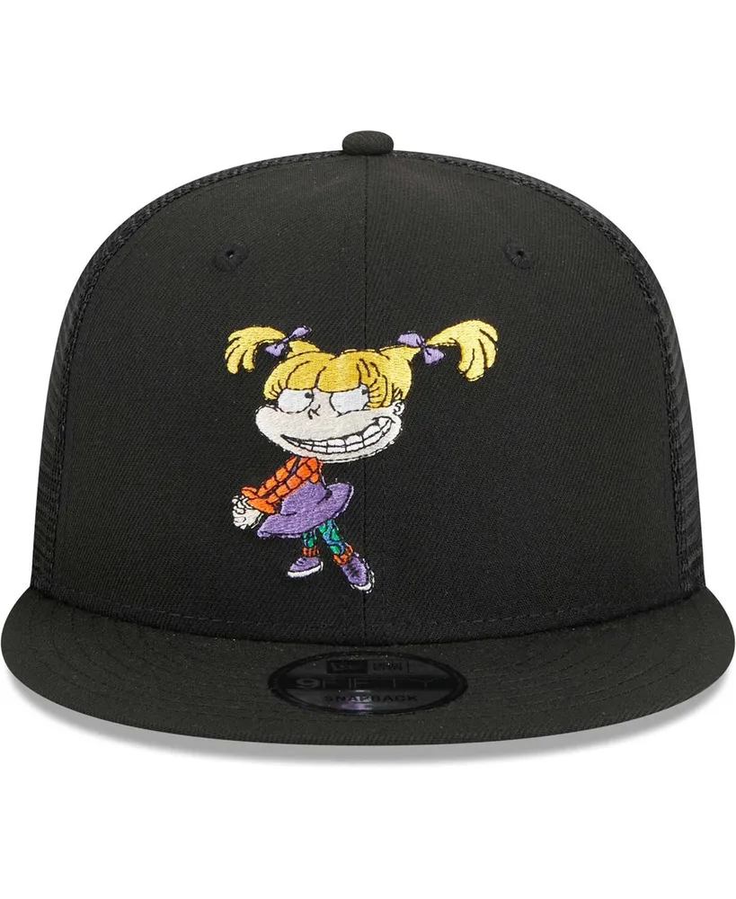 Men's and Women's New Era Black Rugrats Angelica Trucker 9FIFTY Snapback Hat