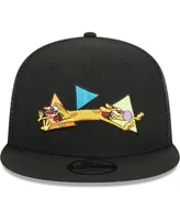 Men's New Era Black CatDog Trucker 9FIFTY Snapback Hat