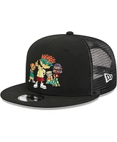 Men's New Era Black Rocket Power Trucker 9FIFTY Snapback Hat