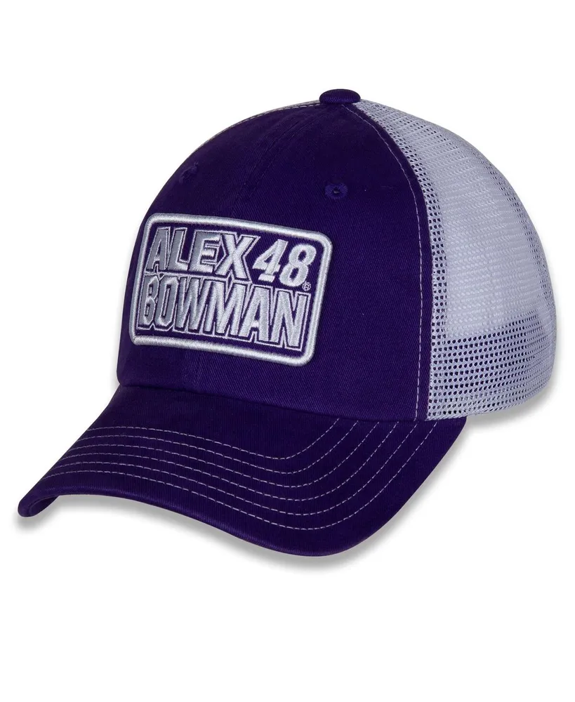 Women's Hendrick Motorsports Team Collection Purple, White Alex Bowman Name and Number Patch Adjustable Hat