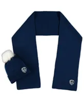 Women's ZooZatz Sporting Kansas City Fuzzy Cuffed Pom Knit Hat and Scarf Set