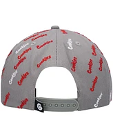 Men's Cookies Gray Triple Beam Allover Print Snapback Hat