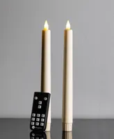 Seasonal Sutton Fluted Motion Flameless Taper Candle 1 x 9.75, Set of 2