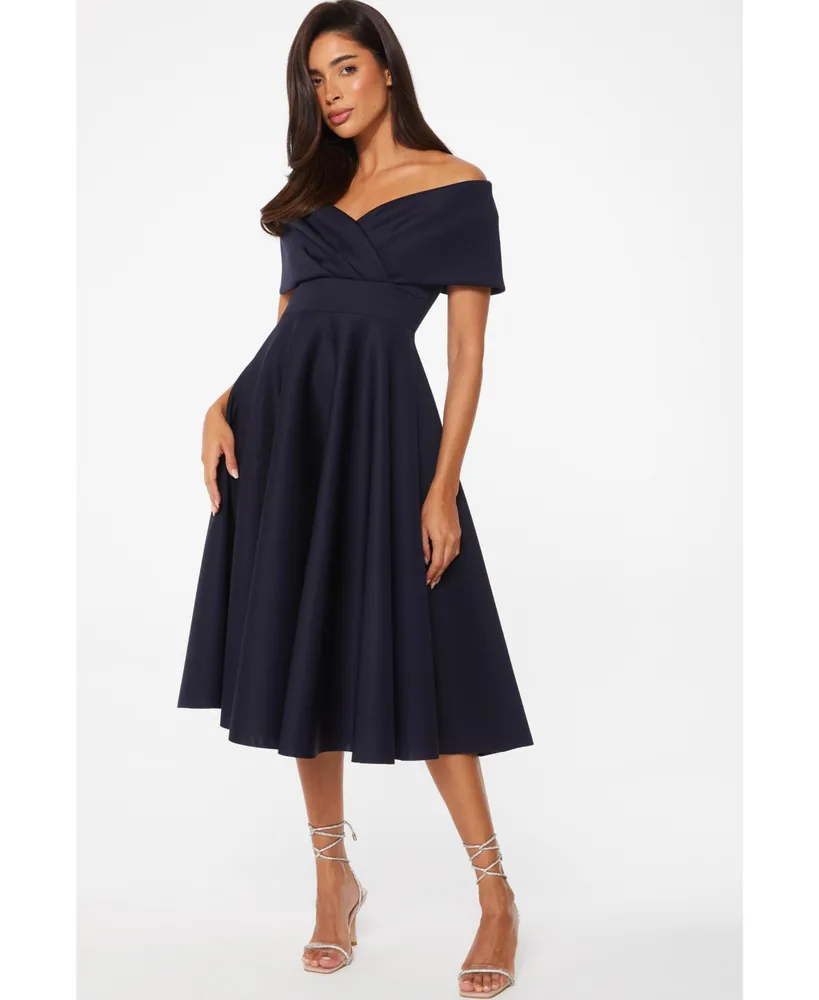 Quiz Women's Bardot Skater Midi Dress