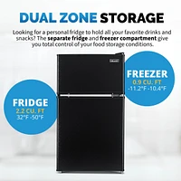 Newair 3.1 Cu. Ft. Compact Mini Refrigerator with Freezer in