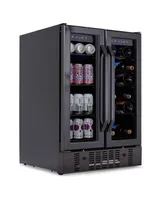 Newair 24" Wine and Beverage Refrigerator and Cooler, 18 Bottle and 60 Can Capacity, Built