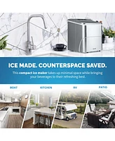 Newair 26 lbs. Countertop Bullet Ice Maker in Silver