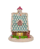 Kurt Adler 11.5" Battery Operated Lit Candyland Gingerbread House Table Piece