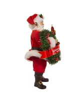 Kurt Adler 10.5" Fabriche Coca-Cola Battery Operated Santa with Lighted Wreath