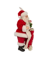 Kurt Adler 10.5" Fabriche Santa with Mail and Elf