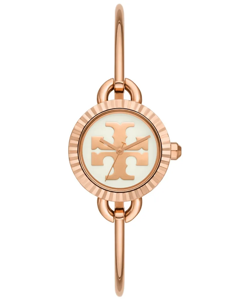 Tory Burch Women's The Miller Rose Gold-Tone Stainless Steel Bangle Bracelet Watch 27mm Set