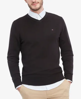 Tommy Hilfiger Men's Essential Solid V-Neck Sweater