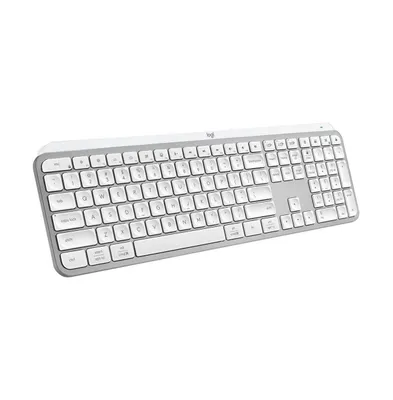 Logitech Mx Keys Full Size Scissor Keyboard for Pc and Mac - Pale Grey