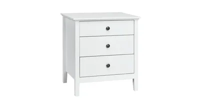 Nightstand Beside End Side Table Organizer with 3 Drawers