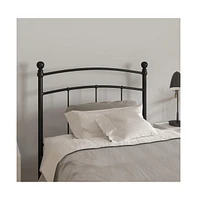 Merrick Lane Kildare Twin Metal Headboard Contemporary Arched Headboard With Adjustable Rail Slots