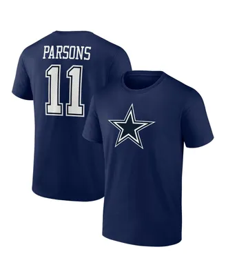 Men's Fanatics Micah Parsons Navy Dallas Cowboys Player Icon Name and Number T-shirt