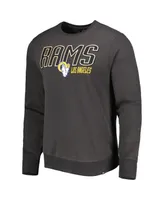 Men's '47 Brand Charcoal Los Angeles Rams Locked Headline Pullover Sweatshirt