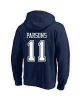 Men's Micah Parsons Navy Dallas Cowboys Big and Tall Fleece Name Number Pullover Hoodie