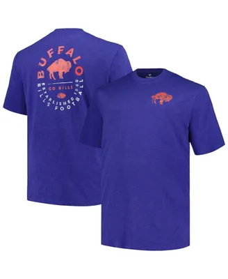 Men's Profile Royal Buffalo Bills Big and Tall Two-Hit Throwback T-shirt