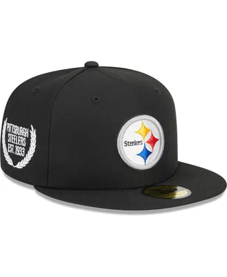 Men's New Era Black Pittsburgh Steelers Camo Undervisor 59FIFTY Fitted Hat