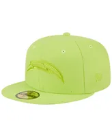 Men's New Era Neon Green Los Angeles Chargers Color Pack Brights 59FIFTY Fitted Hat