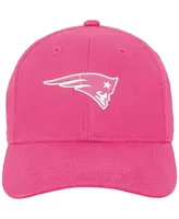 Big Girls Pink New England Patriots Adjustable Hat