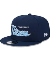 Men's New Era Navy Tennessee Titans Main Script 9FIFTY Snapback Hat