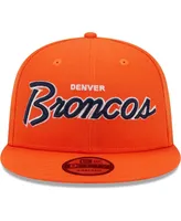 Men's New Era Orange Denver Broncos Main Script 9FIFTY Snapback Hat