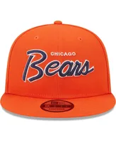 Men's New Era Orange Chicago Bears Main Script 9FIFTY Snapback Hat
