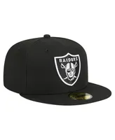 Men's New Era Black Las Vegas Raiders Main 59FIFTY Fitted Hat