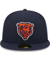 Men's New Era Navy Chicago Bears Alternate Logo Main 59FIFTY Fitted Hat