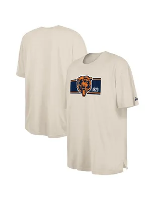 Men's New Era Cream Chicago Bears Third Down Big and Tall Historic T-shirt