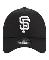 Men's New Era Black San Francisco Giants A-Frame 9FORTY Trucker Adjustable Hat