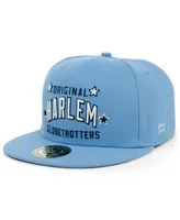 Men's Rings & Crwns Light Blue Harlem Globetrotters Fitted Hat