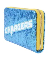 Women's Loungefly Los Angeles Chargers Sequin Zip-Around Wallet