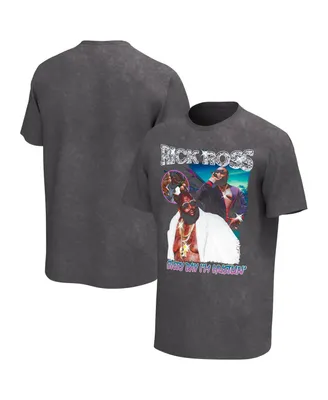 Men's Charcoal Rick Ross Collage Washed Graphic T-shirt