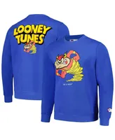 Men's Freeze Max Blue Looney Tunes Taz Be A Hero 100th Anniversary Pullover Sweatshirt